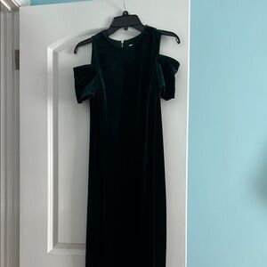 Calvin Klein Emerald Velvet Midi Dress